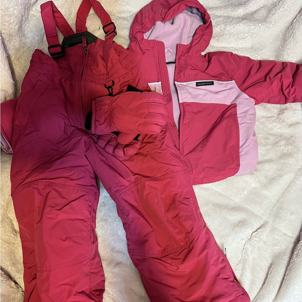 Lands end girls snowsuit ski suit size 5/6